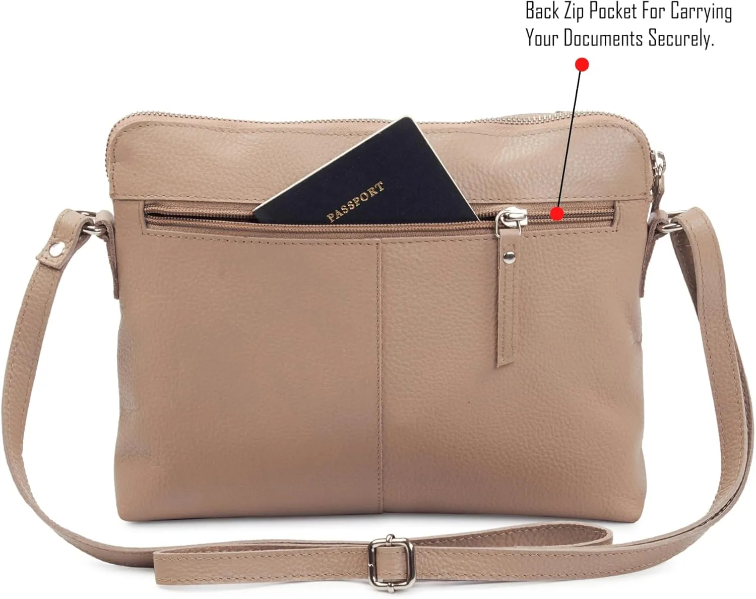 Wise Owl Accessories Small Soft Pebbled Real Leather Crossbody Handbags Purses Sling Crossover Shoulder Bag