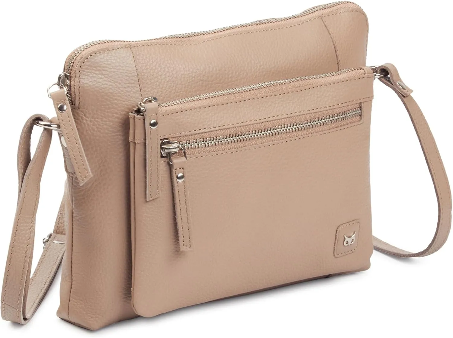 Wise Owl Accessories Small Soft Pebbled Real Leather Crossbody Handbags Purses Sling Crossover Shoulder Bag