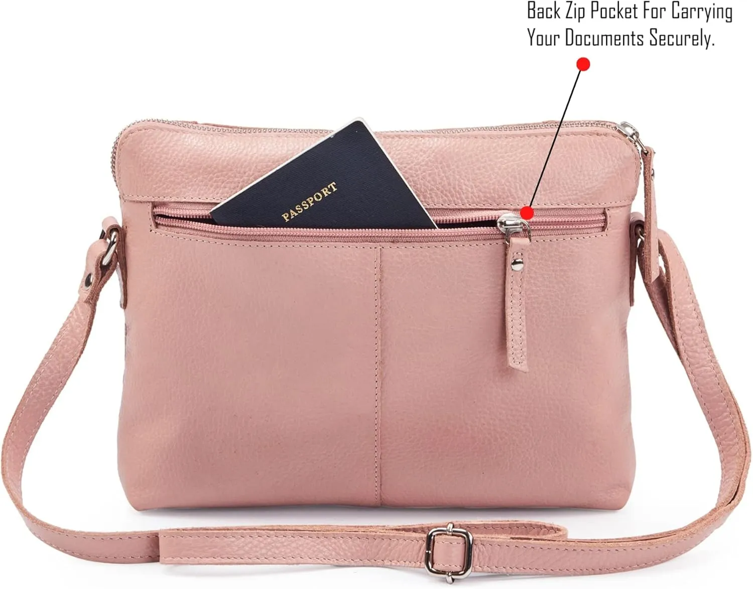 Wise Owl Accessories Small Soft Pebbled Real Leather Crossbody Handbags Purses Sling Crossover Shoulder Bag