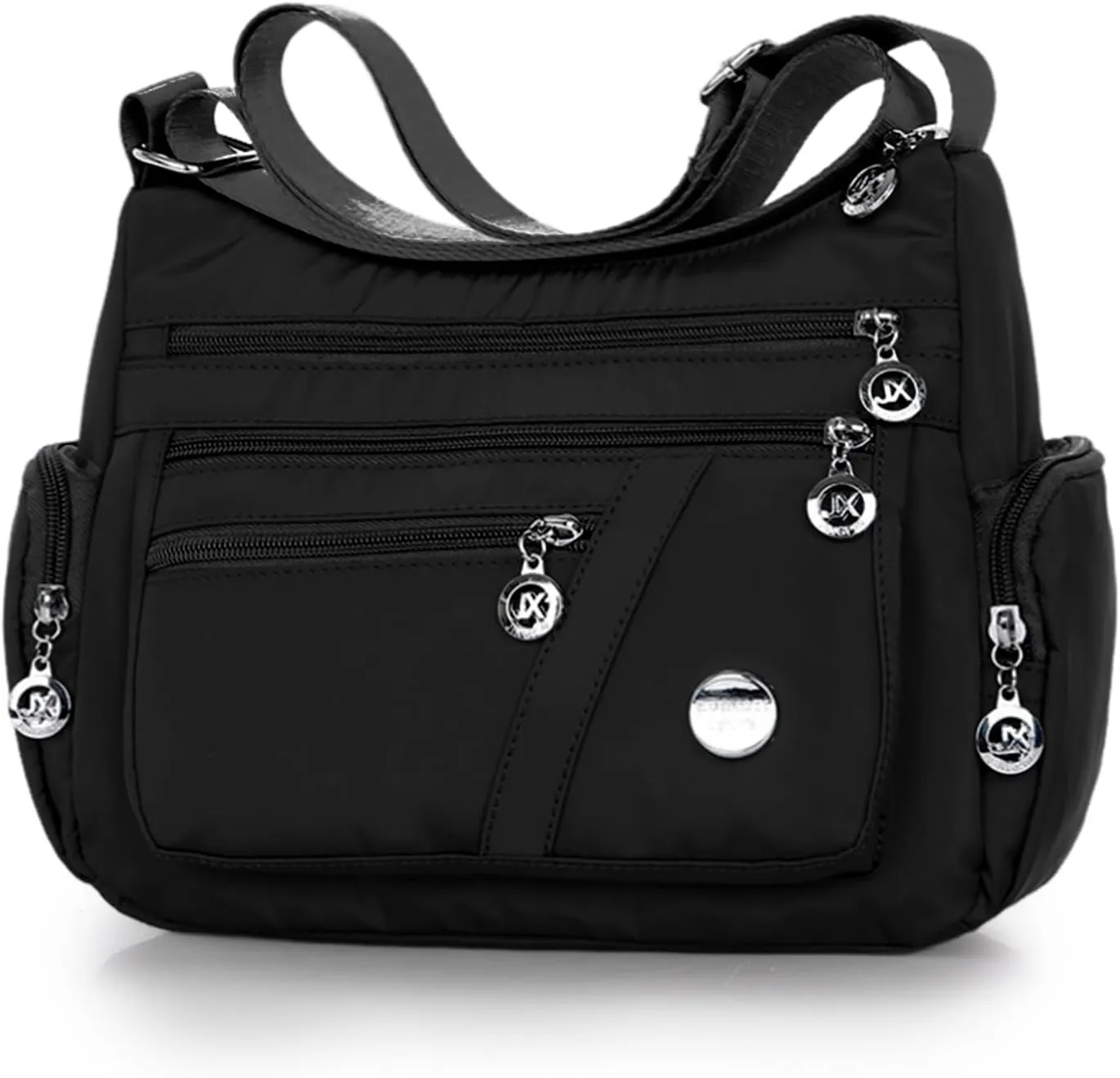 WITERY Nylon Crossboby Bags for Women - Waterproof Zipper Multi-Pocket Crossboby Purse Lightweight Shoulder Bag