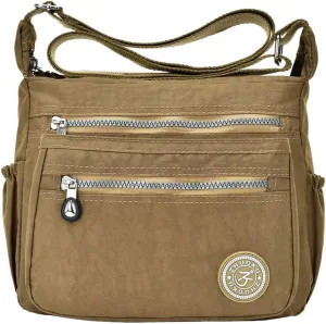 Women Crossbody Bag Multi Pocket Casual Messenger Bag Nylon Shoulder Handbag Waterproof Ladies Travel Purse