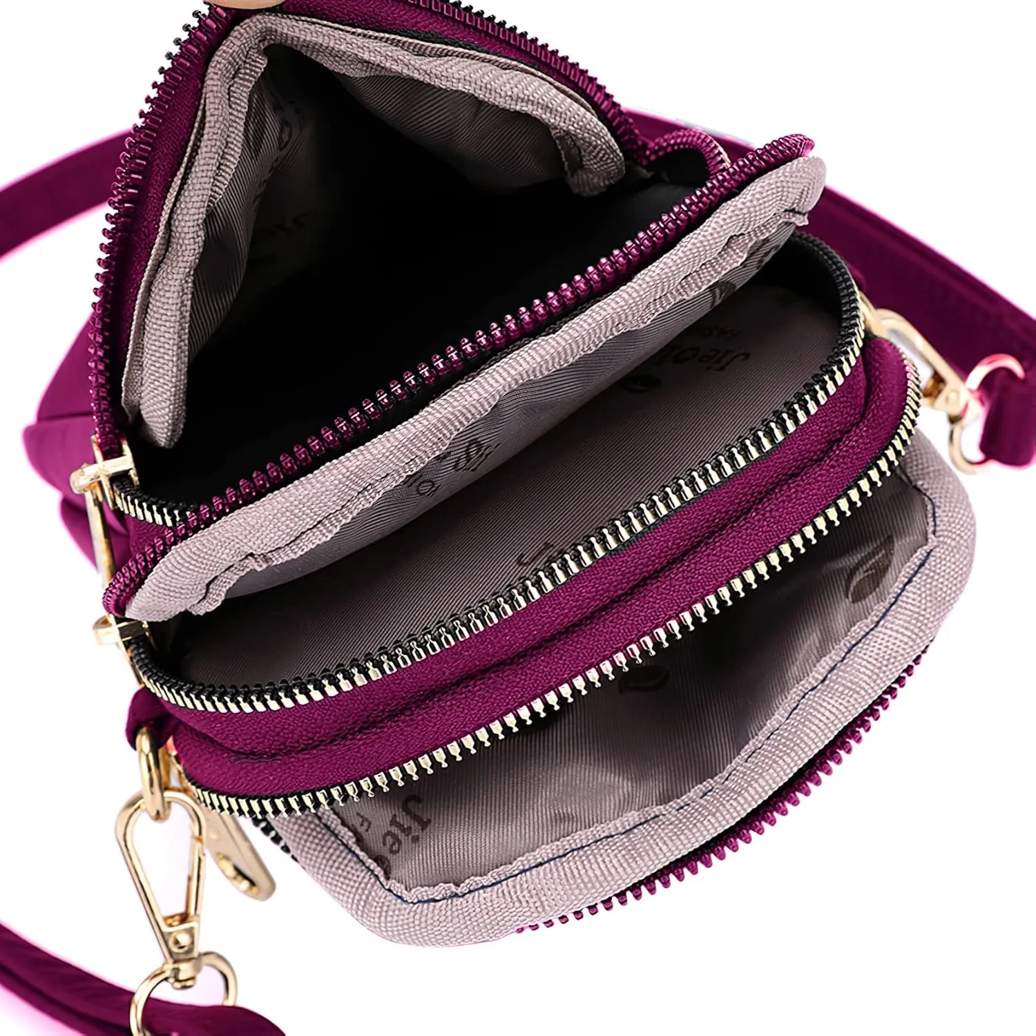 Women Crossbody Phone Bag Zipper Waterproof Nylon Wallet Cellphone Purse Ladies Shoulder Bag Wristlet Handbag