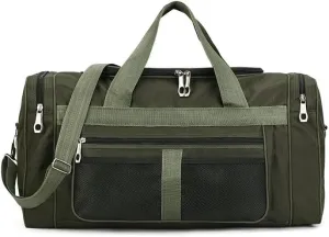 Women Men Nylon Travel Duffela Bag Carry On Luggage Bag Men Tote Large Capacity Weekender Gym Sport Holdall Overnight Bag Pouches(Military Green)