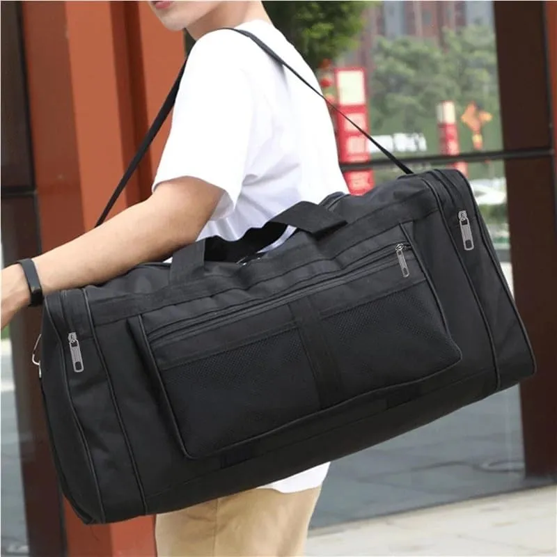 Women Men Nylon Travel Duffela Bag Carry On Luggage Bag Men Tote Large Capacity Weekender Gym Sport Holdall Overnight Bag Pouches(Military Green)