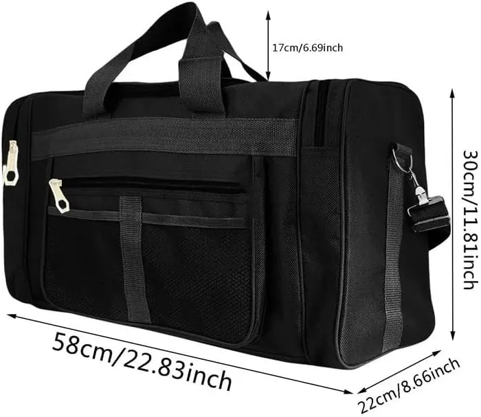 Women Men Nylon Travel Duffela Bag Carry On Luggage Bag Men Tote Large Capacity Weekender Gym Sport Holdall Overnight Bag Pouches(Military Green)
