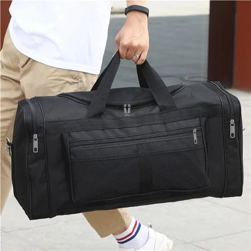 Women Men Nylon Travel Duffela Bag Carry On Luggage Bag Men Tote Large Capacity Weekender Gym Sport Holdall Overnight Bag Pouches(Military Green)