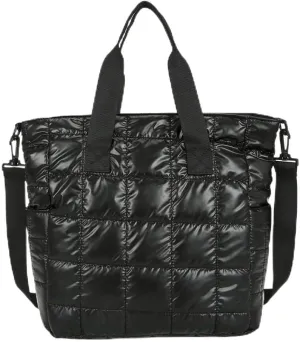 Women Padded Shoulder Bag Solid Color Quilted Simple Commuting Bag Large Capacity Puffer Satchel Bag Stylish Sling