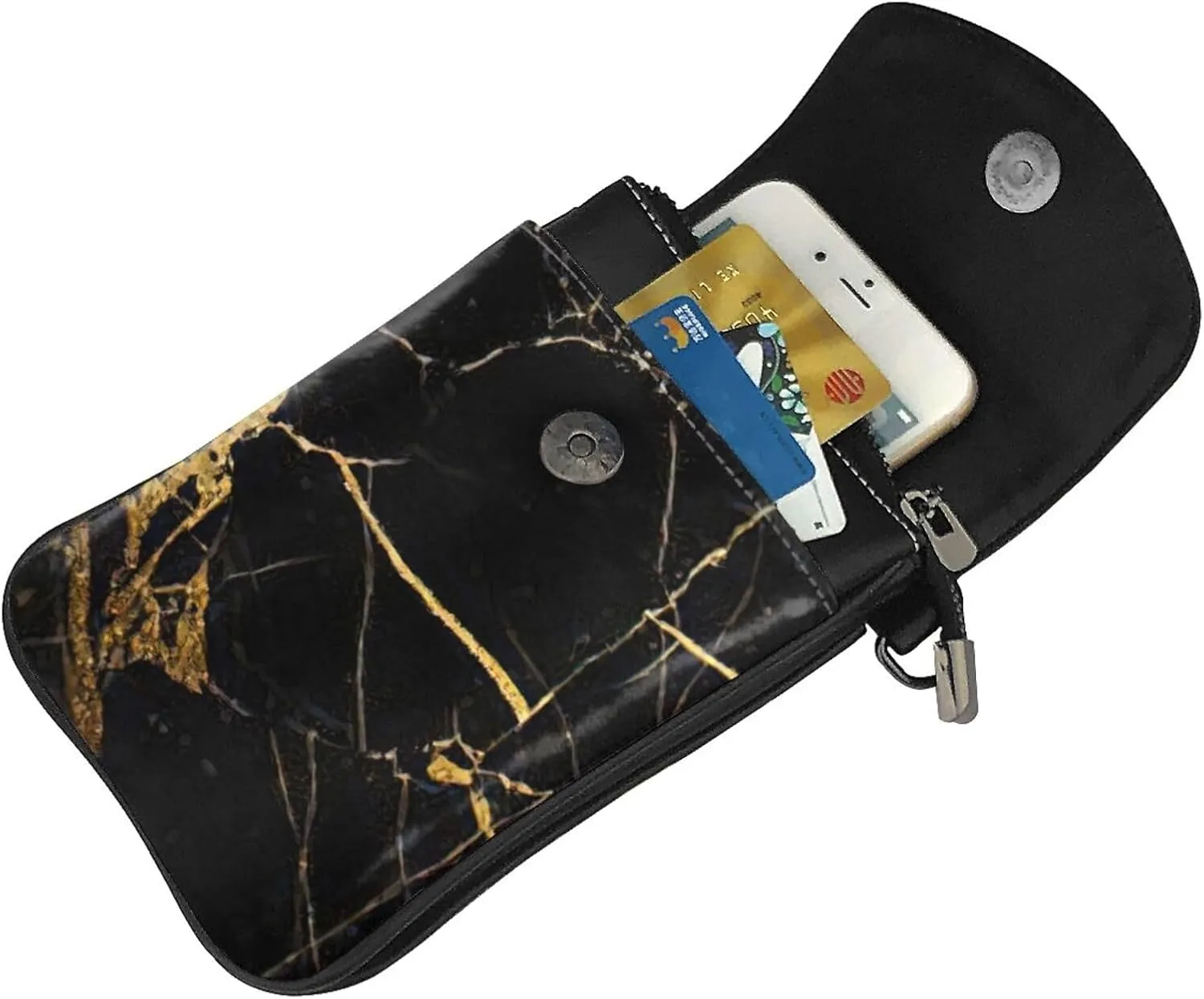 Women PU Leather Kawaii Embroidered Cute Mini Green Military Camo Print Crossbody Cell phone Bag/Coin Purse