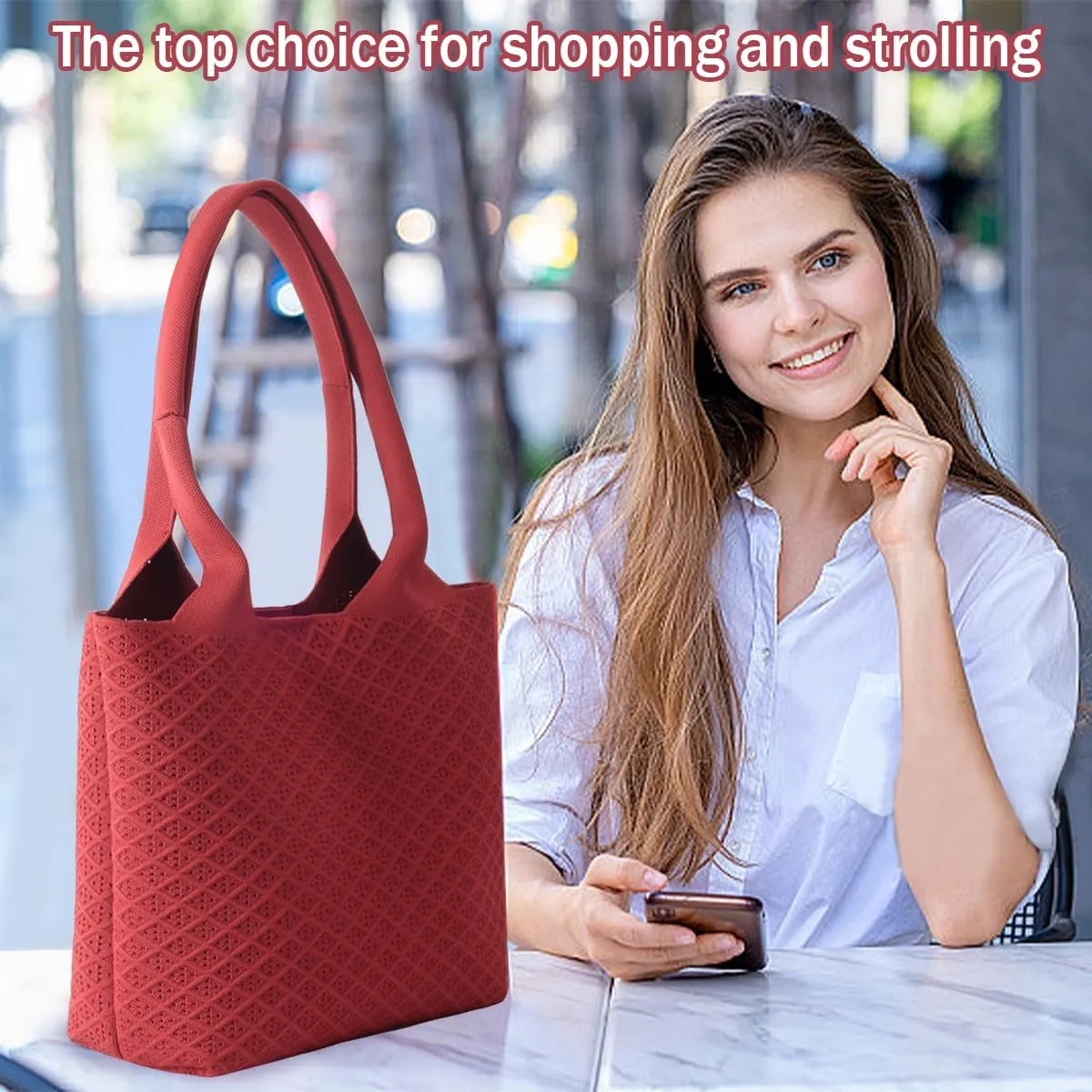 Women Tote Bag Lightweight Top Handle Bag Washable Shoulder Tote Handbag With Snap