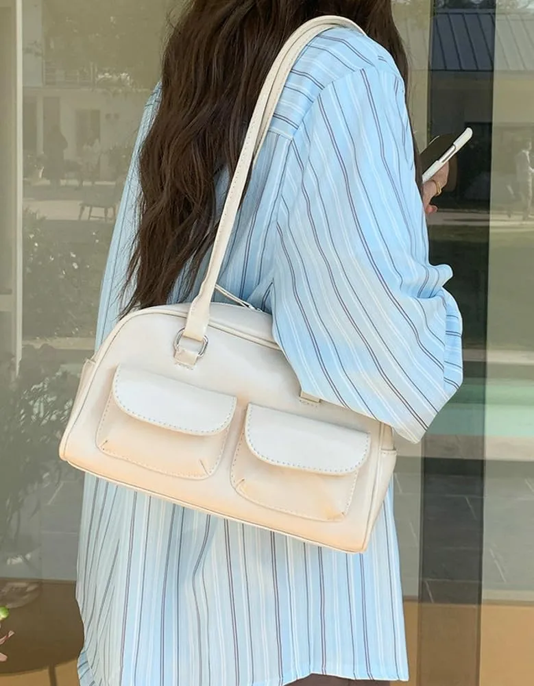 Women Y2k Shoulder Bag Vintage Hobo Bags Crossbody Purse Multi Pocket Top Handle Bags Underarm Tote Handbag 2025
