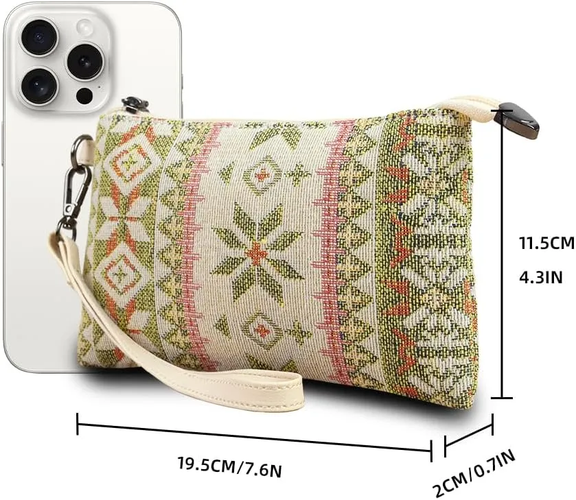 Women's Boho Tote Bag Vintage Travel Handbag Large Shoulder Bag with Adjustable Strap & Clutch Crossbody Purse for Work