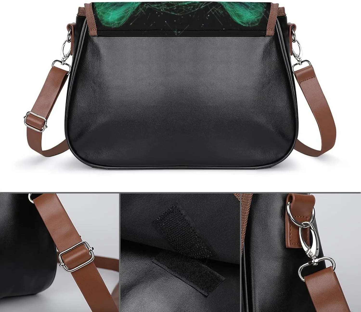 Women's Casual Crossbody Bag, Waterproof Leather Shoulder Purse Handbags for Work Travel
