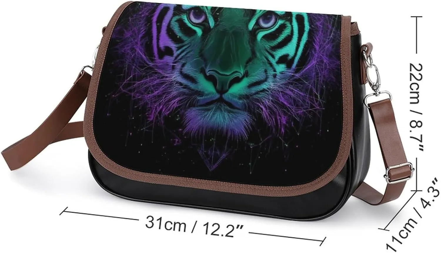 Women's Casual Crossbody Bag, Waterproof Leather Shoulder Purse Handbags for Work Travel