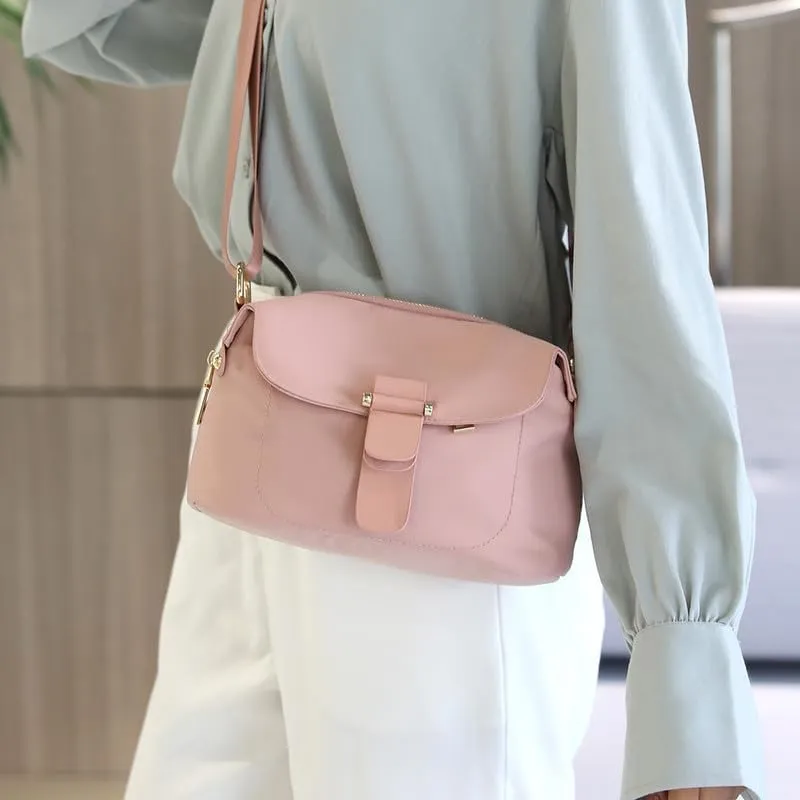 Women's Crossbody Handbags Nylon Crossbody Bags for Women Waterproof Shoulder Bag Travel Size Satchel Bags Hobo Handbag Pink