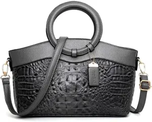 Women's Exclusive Stephen Felix Joseph Collection Leather Crocodile Evening Handbag Purse/Shoulder Tote Bag Purse