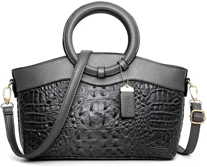 Women's Exclusive Stephen Felix Joseph Collection Leather Crocodile Evening Handbag Purse/Shoulder Tote Bag Purse