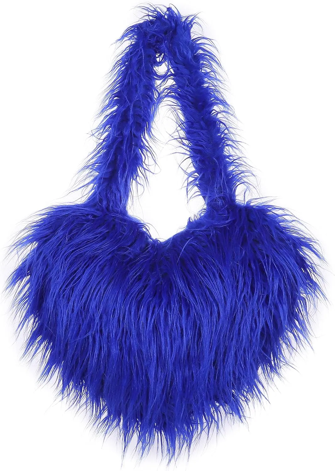 Women's Faux Fur Shoulder Bag Fleece Retro Shoulder Bag Fluffy Crossbody Bag Bag Love Shape Solid Color Purse