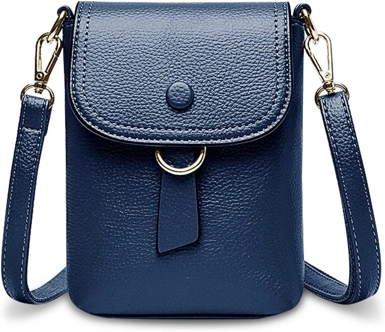 Womens Mini Shoulder Bags Crossbody Soft Leather Flap Over Mobile Phone Bag With Multi Pocket And Adjustable Strap