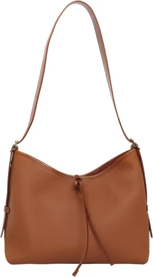 Women's Pleated Cowhide Single Shoulder Crossbody Bag