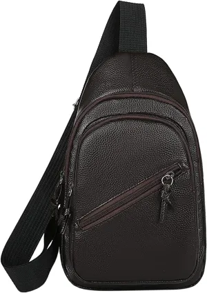 Women's Waterproof Crossbody Purses Shoulder Bags with Zipper Pocket Adjustable Strap Lightweight Backpack(Brown)