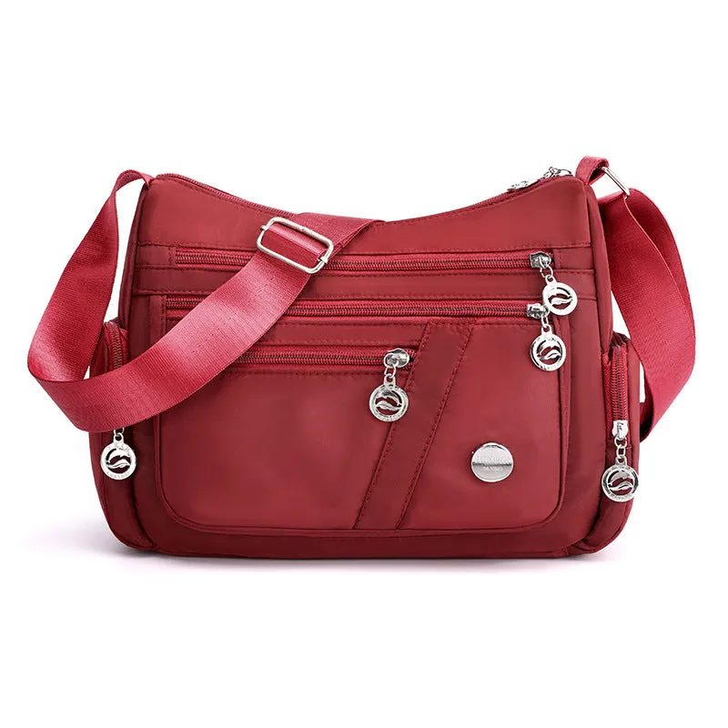 Women's Waterproof Nylon Cloth Canvas Diagonal Mom Crossbody Bags