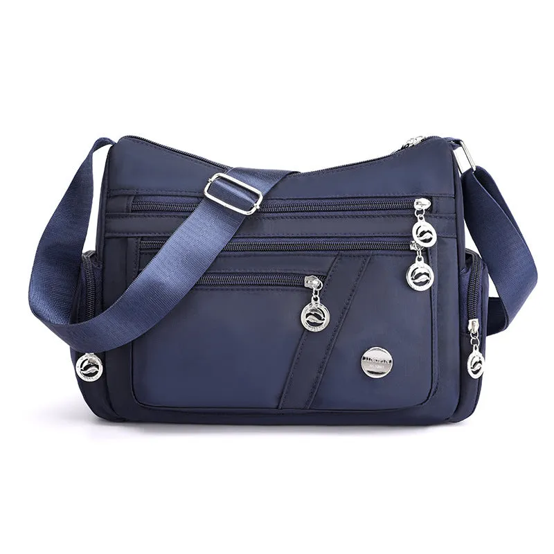 Women's Waterproof Nylon Cloth Canvas Diagonal Mom Crossbody Bags