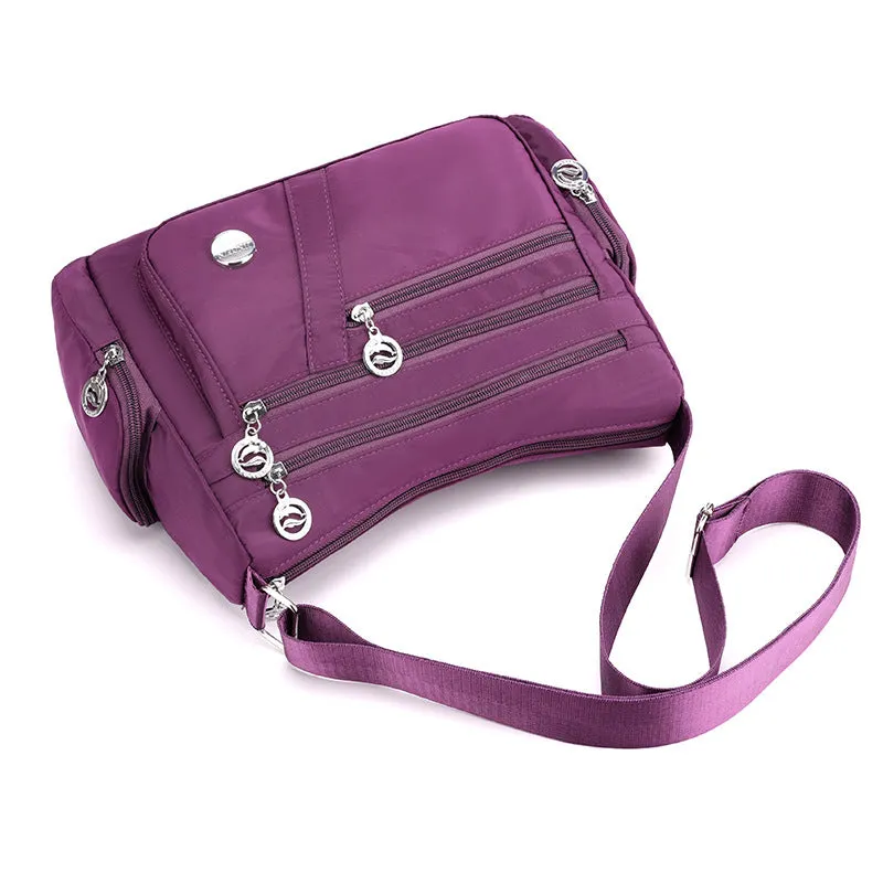 Women's Waterproof Nylon Cloth Canvas Diagonal Mom Crossbody Bags