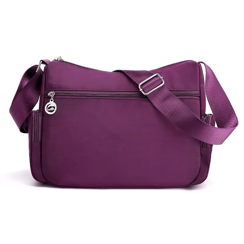 Women's Waterproof Nylon Cloth Canvas Diagonal Mom Crossbody Bags