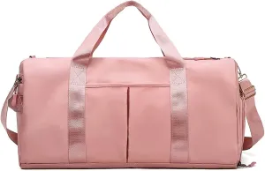 Women's Waterproof Yoga Sports Large Travel Shoulder Gym Fitness Training Large Capacity Tote Bag with Shoe Compartment