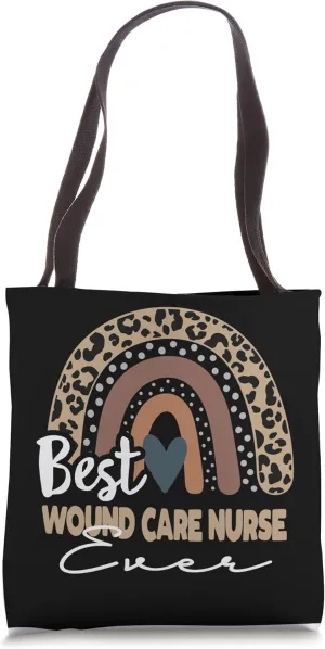 Wound Care Nurse Leopard Rainbow Wound Care Nursing Tote Bag