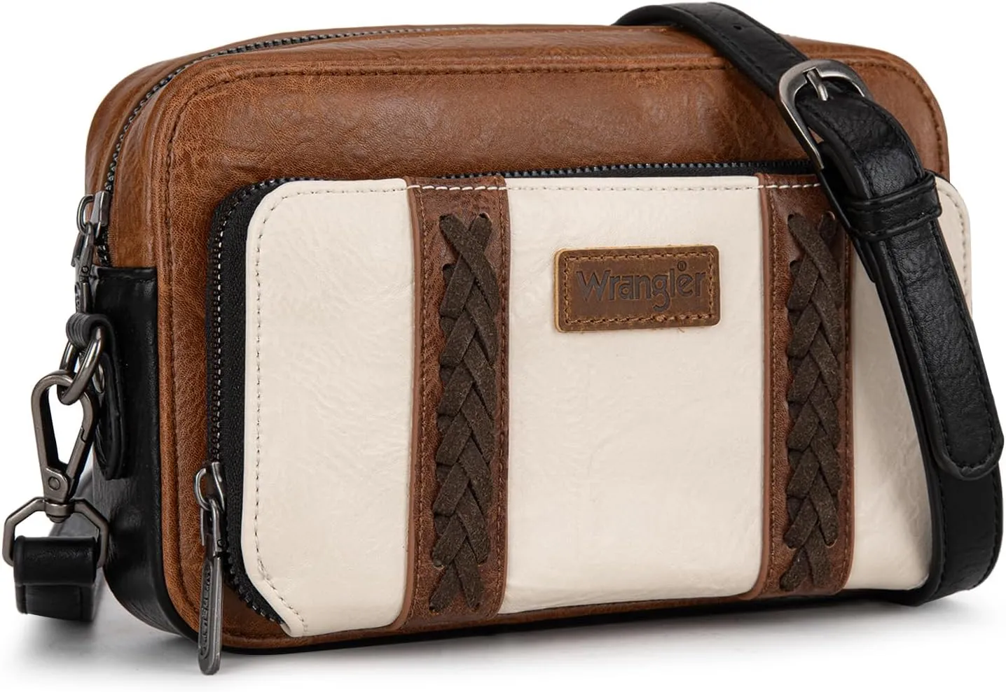 Wrangler Crossbody Bag for Women Shoulder Purse Small Multi Pocket Crossover Bag with Adjustable Strap