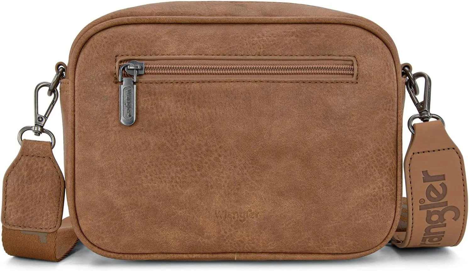Wrangler Crossbody Bag for Women Vegan Leather Vintage Multi Pocket Crossover Bag Shoulder Pursea with Adjustable Strap