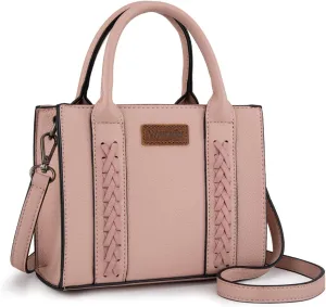 Wrangler Mini Crossbody Purse for Women Cute Small Tote Bag Shoulder Handbag Ladies Top Handle Satchel with Adjustable Strap