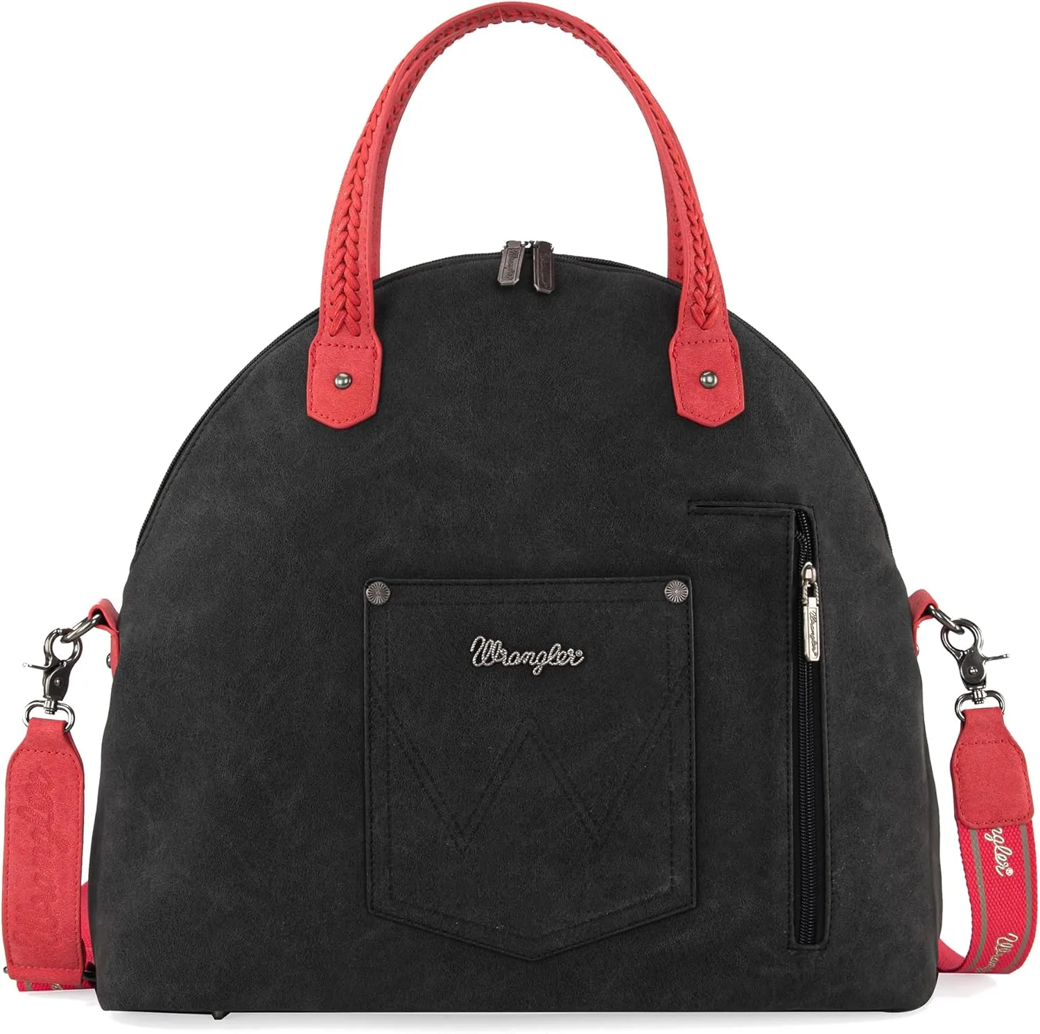 Wrangler Weekender Travel Bag Woven Top Handle Large Handbag and Boho Carry on Bag