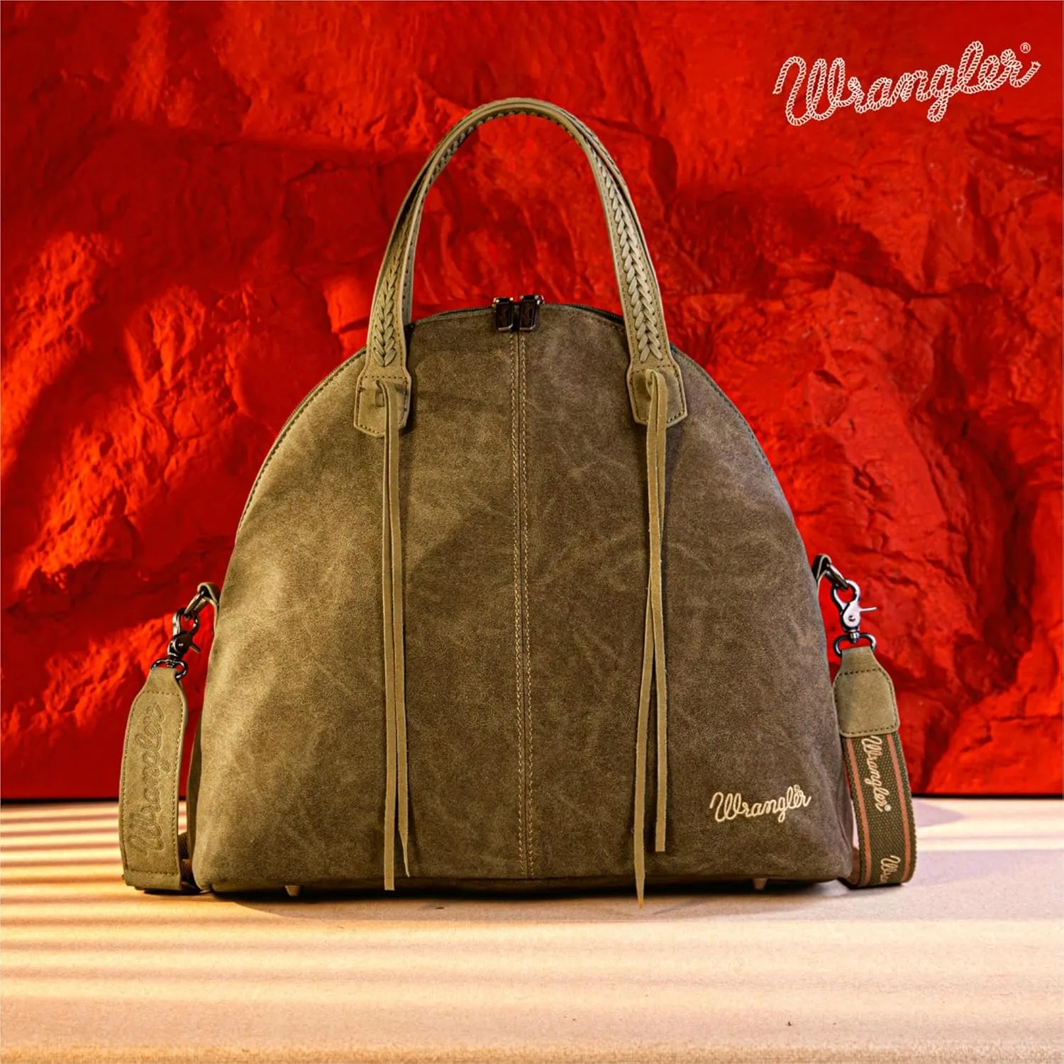 Wrangler Weekender Travel Bag Woven Top Handle Large Handbag and Boho Carry on Bag