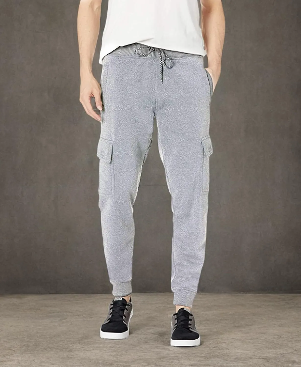 WT02 Men's Active Basic Fleece Joggers, Relaxed and Comfortable Sweatpants