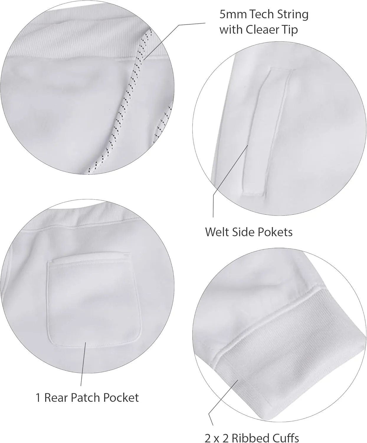WT02 Men's Active Basic Fleece Joggers, Relaxed and Comfortable Sweatpants