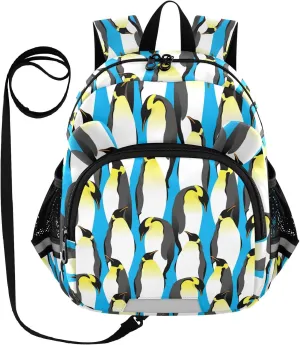 Wusikd Kids Backpack Emperor Penguins Toddler Bags Blue Animal Schoolbag for Girls Boys Kindergarten Student S