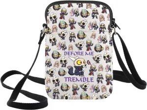 WZMPA Owl Lover Crossbody Bag Owl Fans Gifts Tremble Before Me King Shoulder Bag For Movie Fans