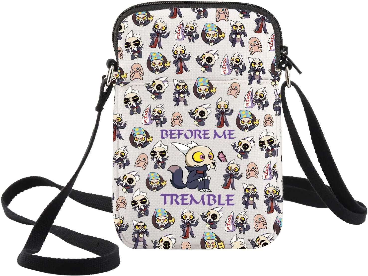 WZMPA Owl Lover Crossbody Bag Owl Fans Gifts Tremble Before Me King Shoulder Bag For Movie Fans
