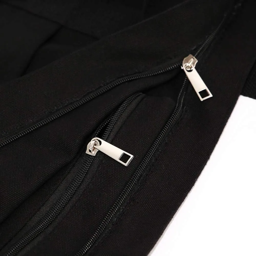 XL Heavy Duty Canvas Grocery Bag Multi Purpose Tote Outer Pockets