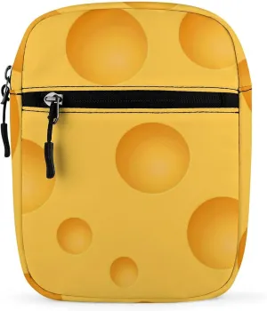 Yellow Cheese Pattern Crossbody Bag Small Shoulder Bag Waterproof, Lightweight And Convenient