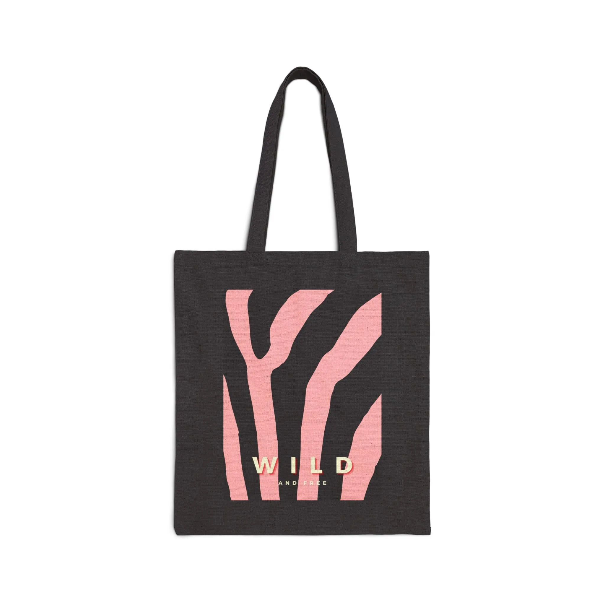 Zebra Print Canvas Tote Bag, WILD and Free