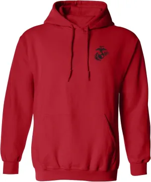 zerogravitee Marines Emblem left chest Adult Hooded Sweatshirt