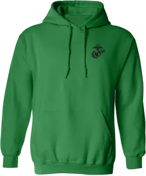zerogravitee Marines Emblem left chest Adult Hooded Sweatshirt