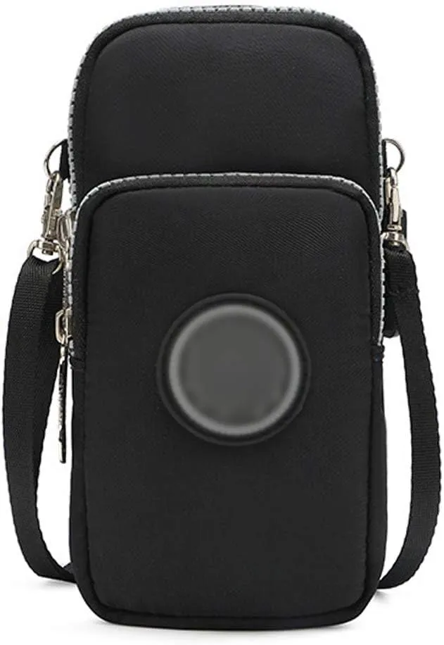 ZGMYC 3-Layers Cellphone Pouch Wristlet Purse Waterproof Sports Armband Shoulder Bag Wallet