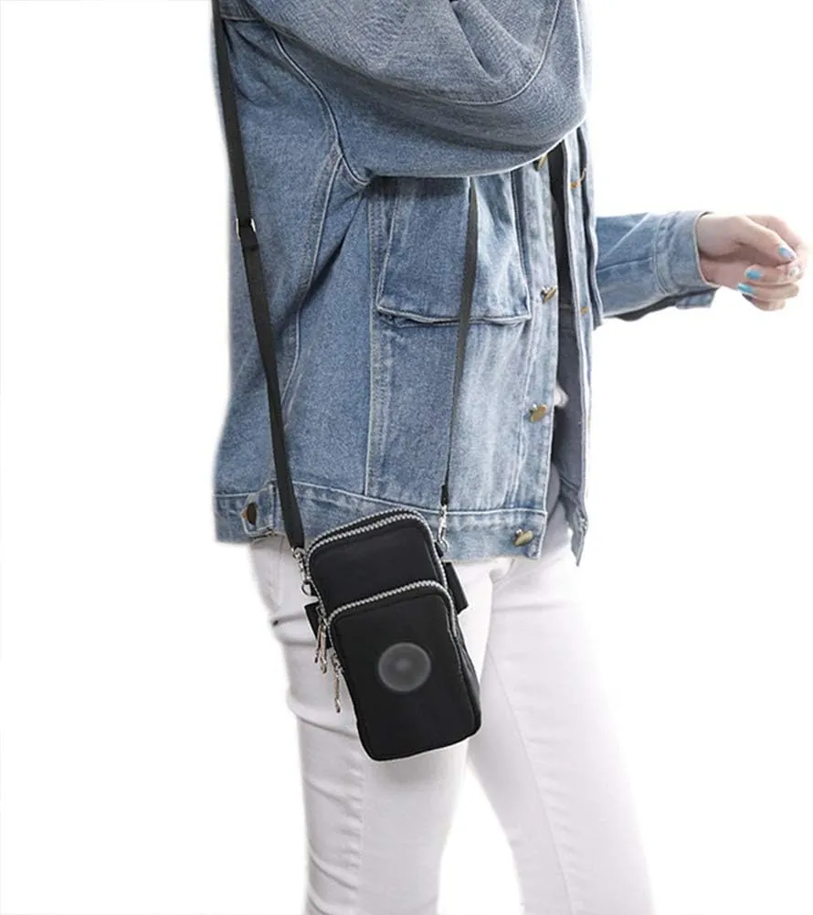ZGMYC 3-Layers Cellphone Pouch Wristlet Purse Waterproof Sports Armband Shoulder Bag Wallet
