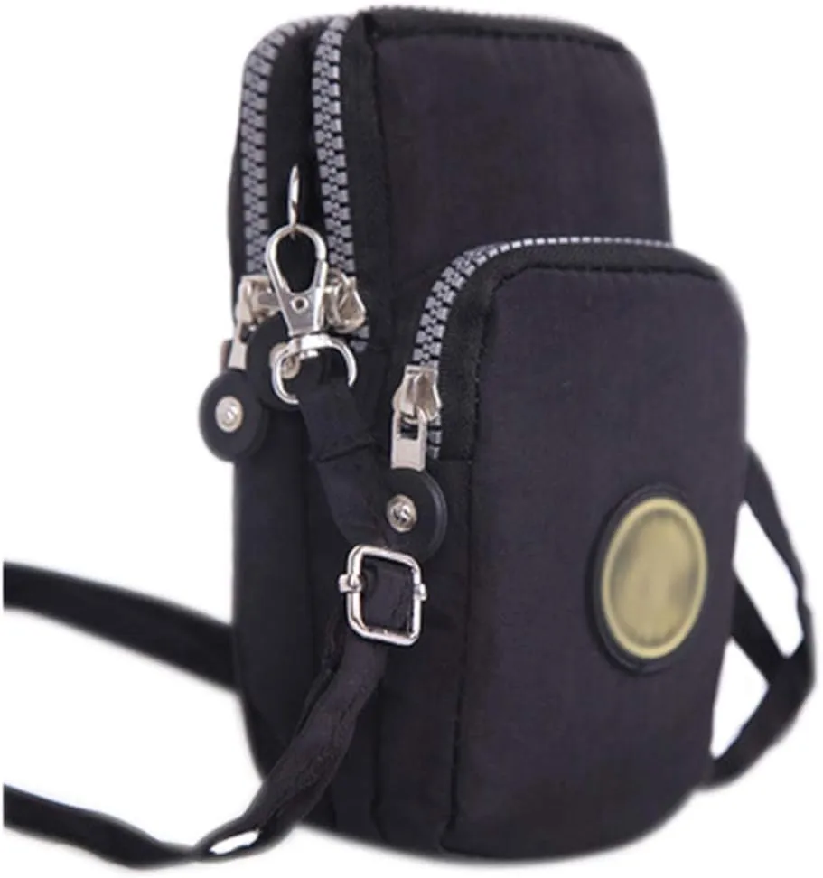 ZGMYC 3-Layers Cellphone Pouch Wristlet Purse Waterproof Sports Armband Shoulder Bag Wallet
