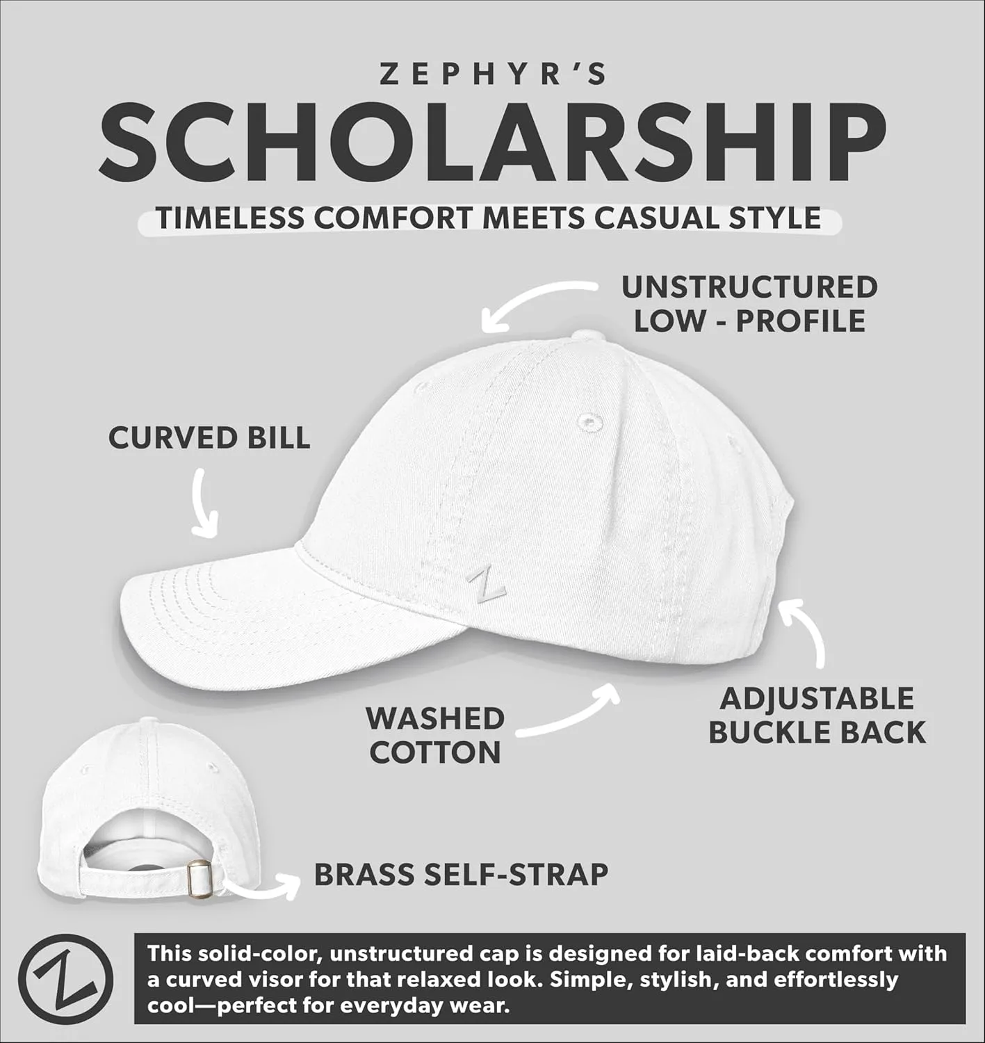 ZHATS Men's Adjustable Scholarship Vault Hat