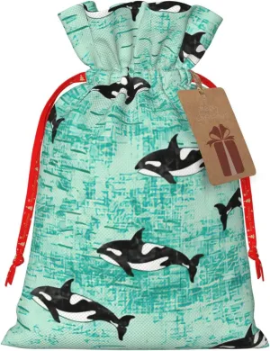 Zhuanyun Pacific Ocean biological Printed present bag, linen present bag, easy to store present and daily necessities